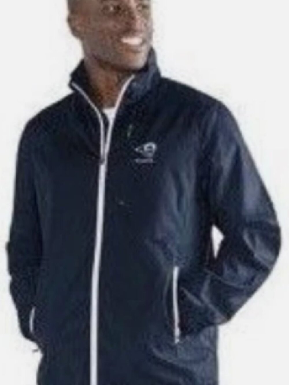 Los Angeles Rams NFL Movement Full Zip Packable Jacket by Glll Mens Large L NEW